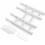 Separador de cajones telescópico ajustable de bambú blanco 1