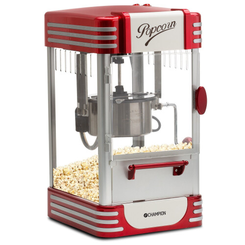 Champion Popcornmaschine Retro XL PCM406 Rot Metallic