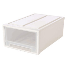 Weiße Aufbewahrungsbox aus Kunststoff mit Schublade, 1 Stück