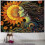 Wandteppich im Boho-Stil mit Sonne- und Mondmotiv 1