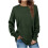 Damenmode Top Lässiges einfarbiges Rundhals-Langarmshirt Tunika-Top 1