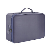 Fireproof Document Box with Lock, Heat Insulated Fireproof&Waterproof Box File Organizer, Portable Home Travel Safe Storage for Important Documents