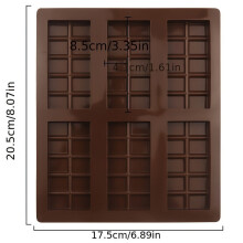 1pc, 6-grid Rectangular Chocolate Silicone Mold Set, Non-stick, Easy Demoulding And Durable to Create Perfectly Shaped Chocolate