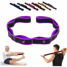 8-loop numbered fitness resistance band for Pilates, dance, hamstring & full-body workouts