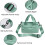 Mini borsa da palestra da donna, verde, con tracolla regolabile. 1