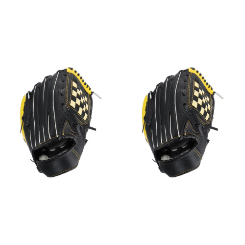 2Pièces Softball Protecteurs PU Noir Usage 2