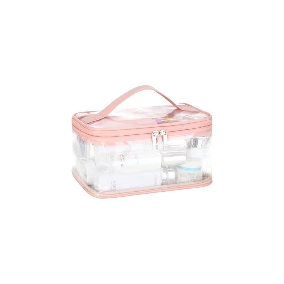 Clear PVC Makeup Bag with Brush Compartment