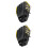 2Pièces Softball Protecteurs PU Noir Usage 6