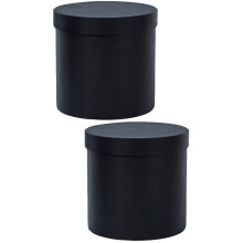 2 cajas redondas de papel para flores con tapa de 5,5 pulgadas.