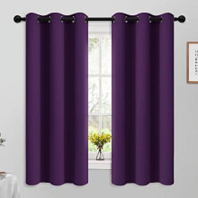 Blackout Curtains Purple 42W x 63L Thermal Insulated