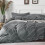 Housse de couette en coton lavé, taille Queen, avec 2 taies d'oreiller 1