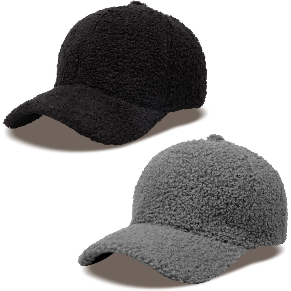 Winter Baseball Cap Adjustable Solid Colour