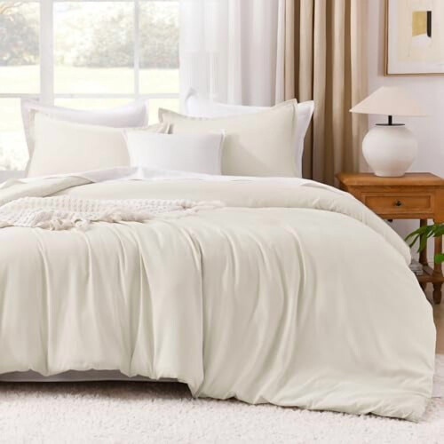 Boho effen dekbedovertrekset California King