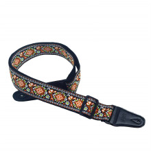 GASTROPOD Guitar Strap Embroidered Jacquard Electric Guitar Strap Adjustable Soft Cotton Acoustic Guitar Strap 82-137cm,Multicolor4