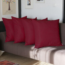 Σετ μαξιλαροθηκών Claret Red 4 τεμαχίων, 50 x 50 εκ.