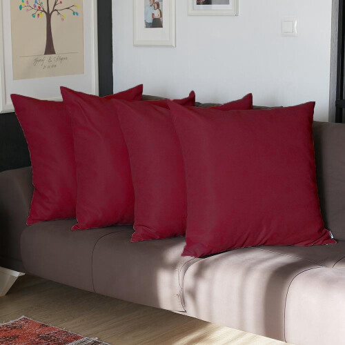 Σετ μαξιλαροθηκών Claret Red 4 τεμαχίων, 50 x 50 εκ.