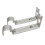 3.9-5.3inch Adjustable Metal Curtain Rod Bracket Drapery Pole Holder Support - 1