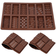 Múnlaí Barra Seacláide Silicone 3 Phacáiste, 12 Chuas
