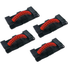 4 x Roll Bar Grab Handles Grip Handle for Jeep Wrangler CJ YJ TJ JK JKU JL JLU & Gladiator JT 1955-2023, Interior Accessories, Black & Red