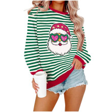 Damen-Sweatshirt mit Weihnachtsprint, langärmlig