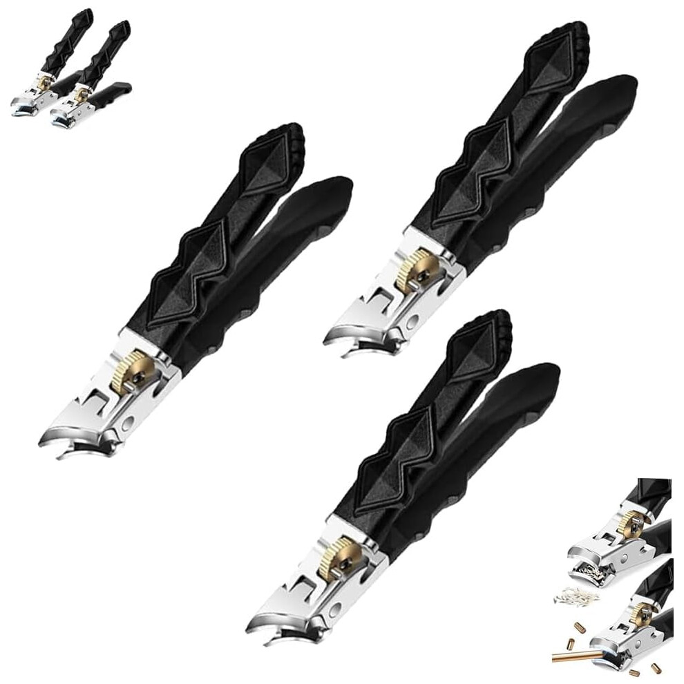 Zoerely Orthoclip, Funfany Orthoclip, Double Configuration of Oblique and Flat Mouth, Toe Nail Clippers for Thick Nails for Seniors (B3pcs)