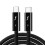 Cábla Thunderbolt5USB-C 3 troigh Níolón Braidithe 1