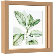 Floating Picture Frame Wood 8x8 with Double Plexiglass