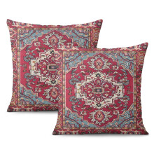 Boho Floral and Modern Paisley Decorative Throw Pillows - 18x18 Inch Set of 2 Covers for Bedroom and Outdoor Décor