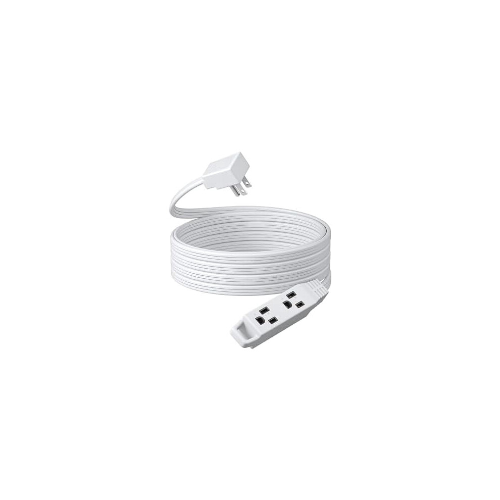 Flat Plug Extension Cord 15 Ft 13A 1625W White 9401284904144