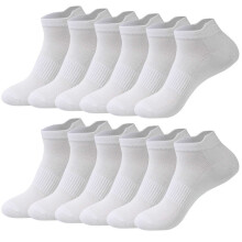 Chaussettes de sport pour hommes, chaussettes basses respirantes et rembourrées, idéales pour la course à pied (6 paires)