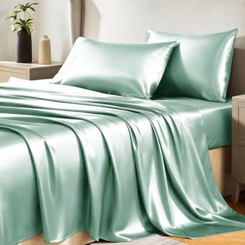 4-delt satin sengetøjssæt – polyestermikrofiber