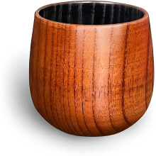 Bürobecher aus Jujube-Holz – Naturmaserung, 150 ml