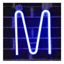 Neon Sign, Letter Neon Signs Neon Alphabet Light Light Up LED Letters Lights Light Up Marquee Letters Lights Battery USB Blue