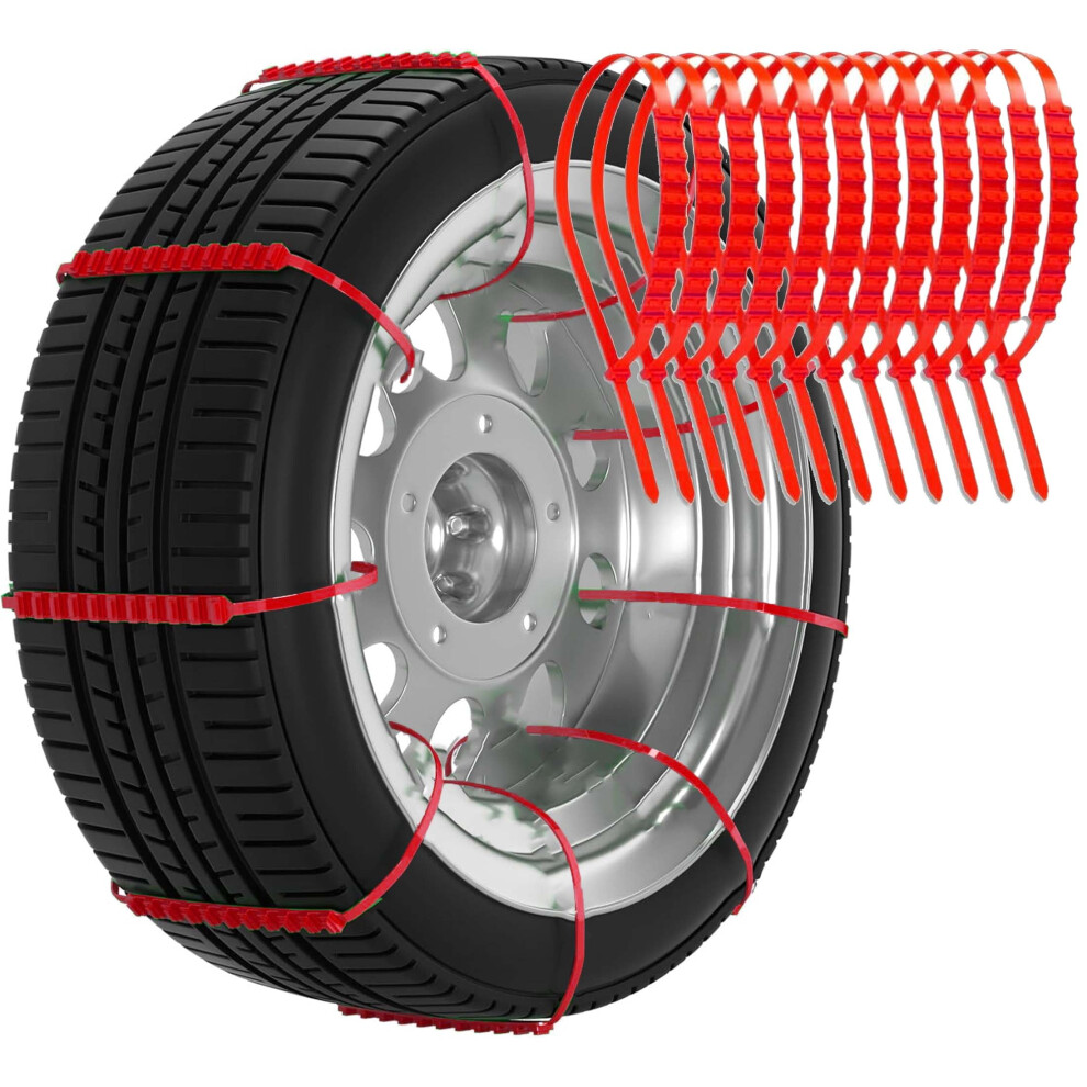 Universal Reusable Anti-Skid Tire Chains Â Nylon/Pe For Snow/Ice/Mud, Fits Cars/Suvs/Trucks, Easy Install & Durable, Compatible With Standard Tires 9357860866941