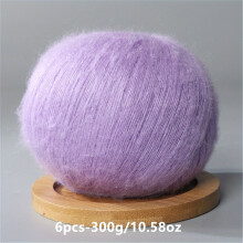 6pcs Mohair Yarn Crochet and Hand Knitted Knitting Crocheting DIY Wool Thread Spring and Summer Soft and skin friendly 50g/pc