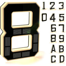 Solar-Powered Outdoor House Number Light, 9" Auto On/Off Sensor, Waterproof LED, Modern Black – Compatible with Standard Mounting