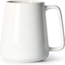 24 OZ Large Coffee Mug, Nice Ceramic Boss Tea Cup with Big Handle for Dad Men Women, Unique Style For Any Kitchen, White