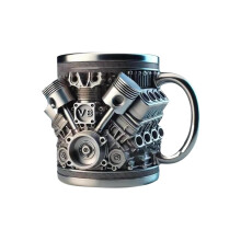 V8/V6 Engine Coffee Mug,Personalized Coffee Mug,Creative Car Engine Coffee Cup for Car Lovers Gifts