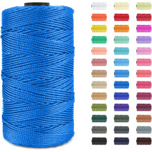 1PC 1.5mm656ft Twisted Polypropylene Macrame Cord, Colored Yarn for Knitting, Crochet & Bag Making