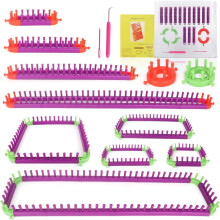 Adjustable Knitting Looms Set – Afghan, Blanket, Sock, Scarf & Hat Looms with Book, Hook & Needle (All-in-one)