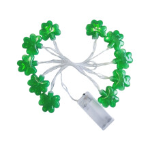 LED String Lights with Shamrocks for St. Patrick's Day Party Decor Indoor Outdoor Festive Lighting 2 Meters Long