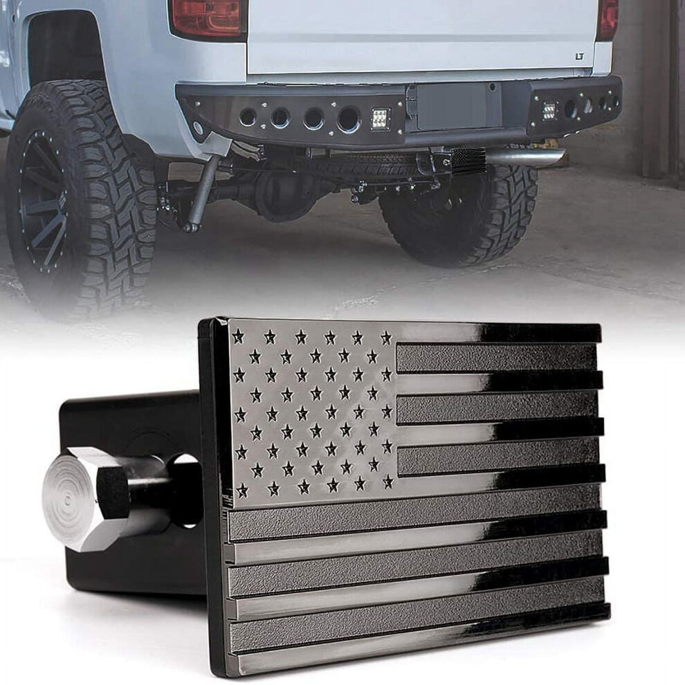 American Flag Hitch Cover- Metal Usa Flag Trailer Hitch Cover 9028731300726