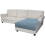 L-Shaped Sectional Couch Cover Light Blue 42x52 Inch 1
