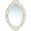 LONGWIN vintage oval wall mirror white 10 x 14.5 inch 1