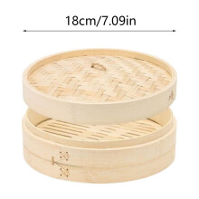 18 cm vevd bambus dampkurv