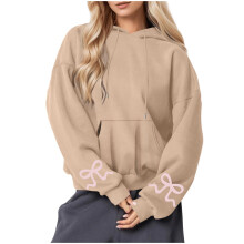 Damen-Hoodies, lässig, mit Weihnachtsmotiv, Rundhalsausschnitt, langen Ärmeln, locker geschnitten, Größen S-2XL