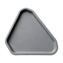 Plateau triangulaire en plastique épais - Résistant à la chaleur, dépoli, antidérapant, pour le service et le rangement des aliments à la
