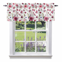 Roze aquarel bloemen volant 54x18 inch