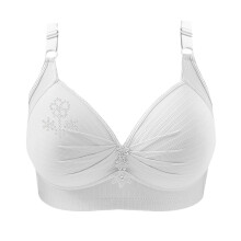Damesbeha's met print en plooien, grote maat, dagelijkse beha zonder beugel, maat XS-4XL
