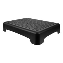 Marchepied en plastique noir pour salle de bain pour personnes âgées 42 x 33 x 8,5 cm